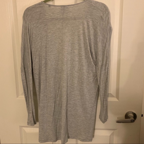 CAbi gray long sleeve Taylor draped wrap #3245 - Picture 3 of 5